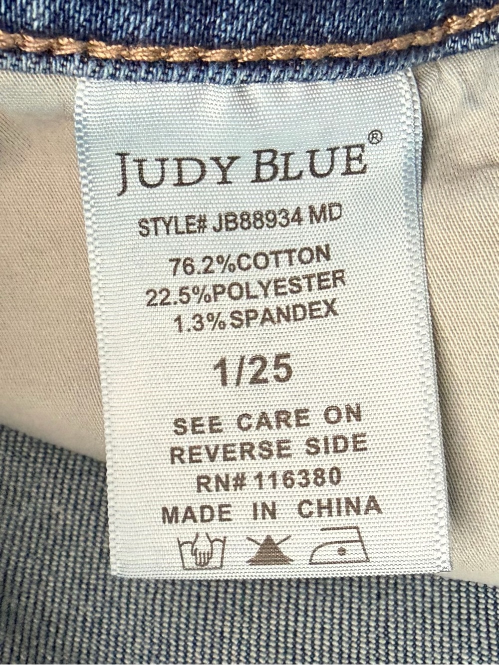 Judy Blue Medium Blue Flare Jeans - High Rise Wide Leg - Picture 3 of 4